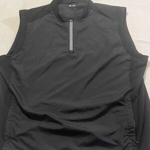 adidas Men's Black Vest with black Zipper  size 2X